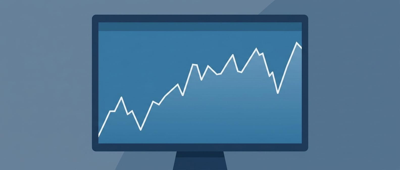 Ilustrasi layar menampilkan grafik IHSG sebagai panduan pengertian indeks harga saham gabungan
