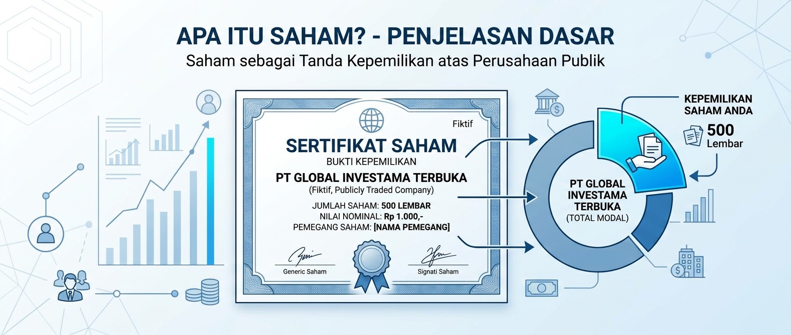 Sertifikat saham modern sebagai ilustrasi artikel apa itu saham